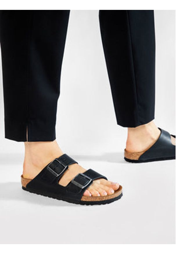 Birkenstock Klapki Arizona Bs 0552113 Czarny. Kolor: czarny. Materiał: skóra