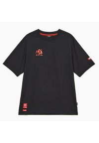 Cropp - Koszulka comfort z nadrukiem - Czarny. Kolor: czarny. Wzór: nadruk