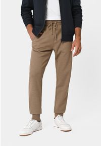 Volcano - Joggery dresowe N-BEN. Kolor: beżowy. Materiał: dresówka. Wzór: napisy, gładki. Sport: fitness #1