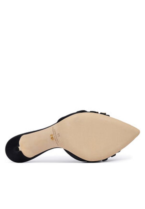 Elisabetta Franchi Klapki SA-76L-62E2-V500 Czarny. Kolor: czarny. Materiał: materiał