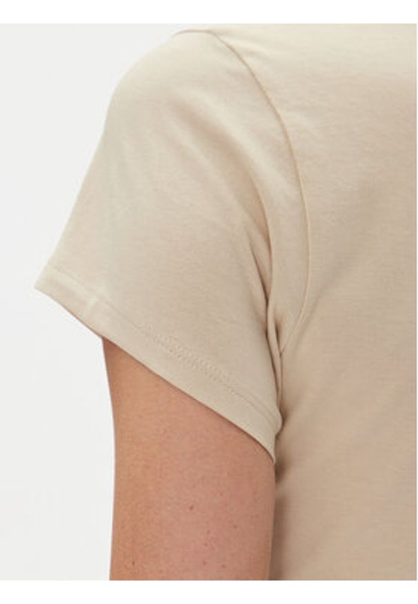 BOSS T-Shirt C_Eslane_4 50540432 Beżowy Slim Fit. Kolor: beżowy. Materiał: bawełna