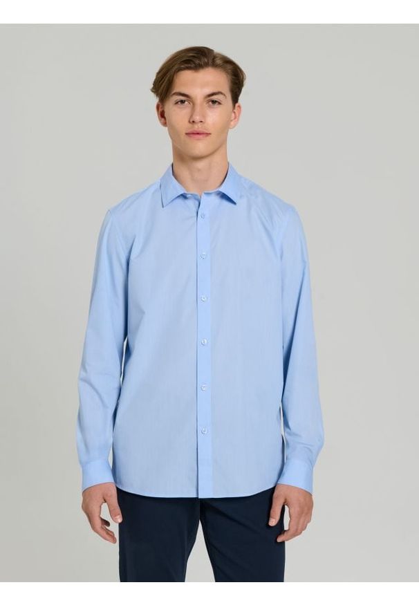 Sinsay - Koszula slim fit - błękitny. Kolor: niebieski