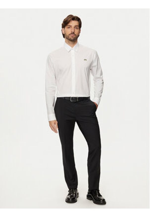 Karl Lagerfeld - KARL LAGERFELD Koszula 605947 544671 Biały Regular Fit. Typ kołnierza: dekolt w karo. Kolor: biały. Materiał: bawełna