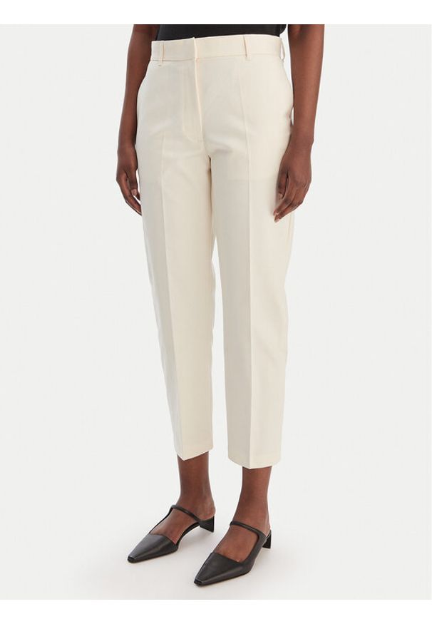 Calvin Klein Chinosy LV044B916G Écru Regular Fit. Materiał: bawełna