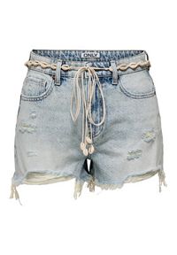 only - ONLY Szorty jeansowe Zuma 15349510 Niebieski Regular Fit. Kolor: niebieski. Materiał: bawełna #7