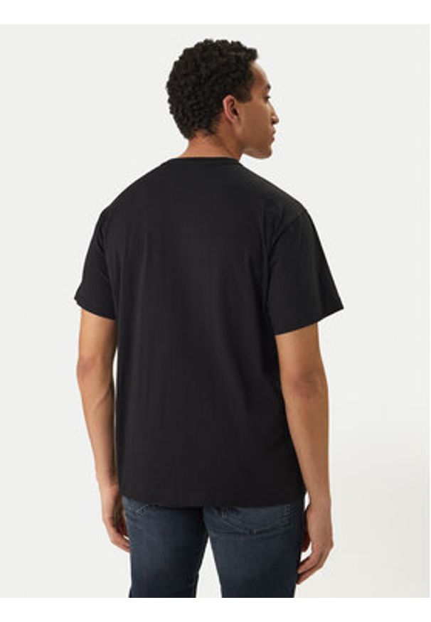 Versace Jeans Couture T-Shirt 80GAHE04 CJ00E Czarny Regular Fit. Kolor: czarny. Materiał: bawełna