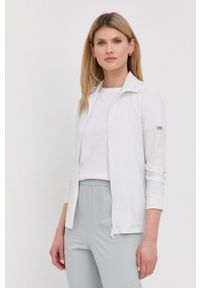 Max Mara Leisure bluza damska kolor beżowy gładka. Kolor: biały. Materiał: tkanina. Wzór: gładki #4