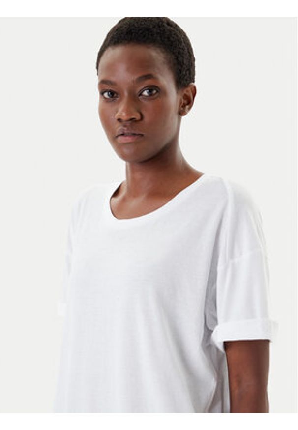 G-Star RAW - G-Star Raw T-Shirt Rolled Up D24524-4107 Biały Loose Fit. Kolor: biały. Materiał: bawełna
