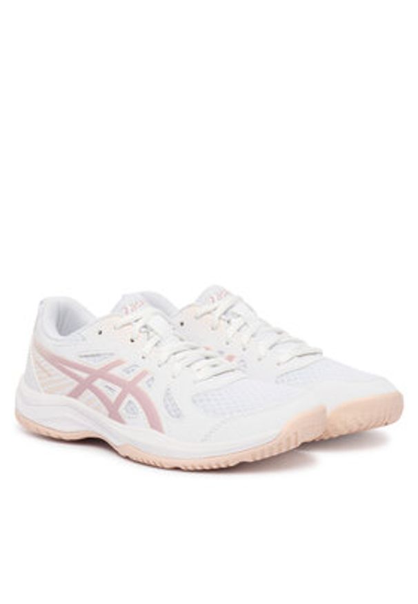 Asics Buty halowe Upcourt 6 1072A107 Biały. Kolor: biały. Materiał: skóra