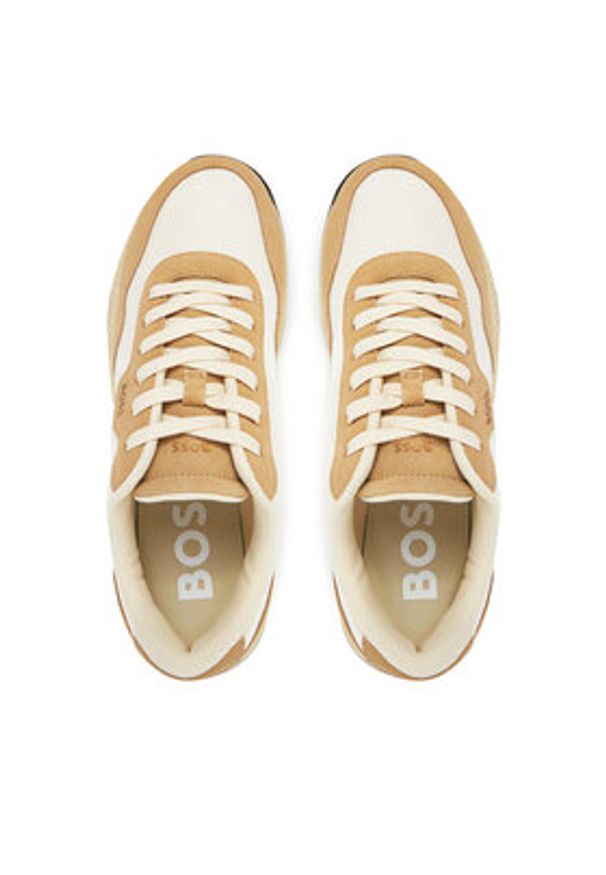 BOSS Sneakersy Titanium 50536469 Beżowy. Kolor: beżowy. Materiał: materiał