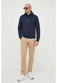 Polo Ralph Lauren bluza męska kolor granatowy z kapturem gładka. Typ kołnierza: kaptur, polo. Kolor: niebieski. Wzór: gładki #4