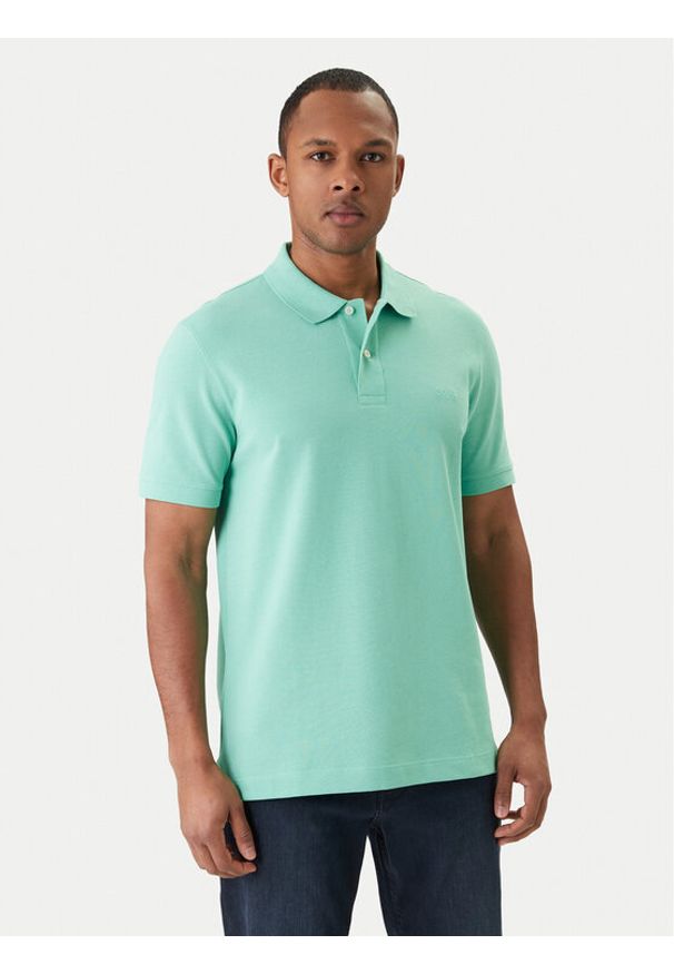 BOSS Polo Pallas 50553564 Zielony Regular Fit. Typ kołnierza: polo. Kolor: zielony. Materiał: bawełna