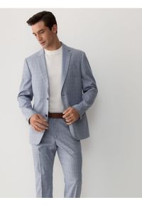 Reserved - Pasek z łączonych materiałów - brązowy. Kolor: brązowy. Materiał: materiał #1