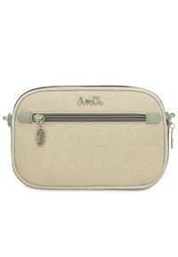 Srebrna Oryginalna Średnia Torebka Na Ramię Anekke Z Serii Alma. Kolor: srebrny. Wzór: aplikacja. Dodatki: z breloczkiem, z aplikacjami. Materiał: zdobione. Rozmiar: średnie. Styl: casual. Rodzaj torebki: na ramię #4