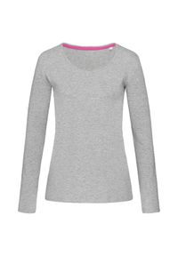 Stedman - Damska Koszulka Z Długim Rękawem Z Wrzosowego Streczu. Kolor: szary. Długość rękawa: długi rękaw. Długość: długie #1