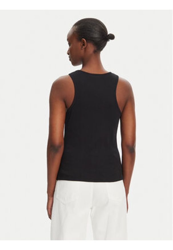 TwinSet - TWINSET Top 251TT2400 Czarny Slim Fit. Kolor: czarny. Materiał: bawełna