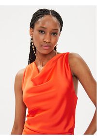 Imperial Sukienka koktajlowa AEQJHBA Pomarańczowy Slim Fit. Kolor: pomarańczowy. Materiał: syntetyk. Styl: wizytowy