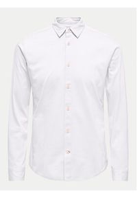 Only & Sons Koszula Robin 22031023 Biały Slim Fit. Kolor: biały. Materiał: bawełna