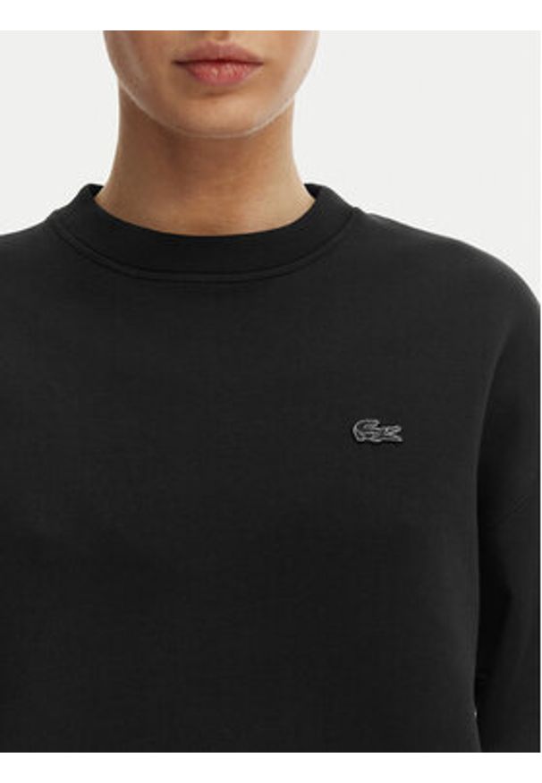 Lacoste Bluza SF0046 Czarny Oversize. Kolor: czarny. Materiał: bawełna