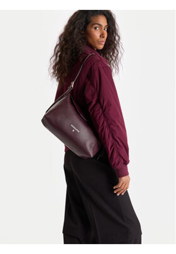 Patrizia Pepe Torebka 8B0256/L148-M536 Bordowy. Kolor: czerwony. Materiał: skórzane