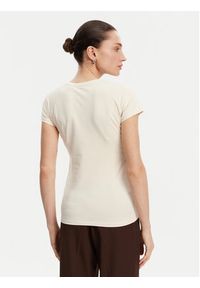 Guess T-Shirt W5GI47 KA0Q1 Écru Slim Fit. Kolor: kremowy. Materiał: bawełna #3