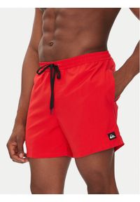 Quiksilver Szorty kąpielowe Everyday Solid Volley 15 EQYJV04120 Czerwony Regular Fit. Kolor: czerwony. Materiał: syntetyk