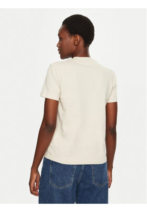 Calvin Klein Jeans T-Shirt J20J224983 Beżowy Regular Fit. Kolor: beżowy. Materiał: bawełna