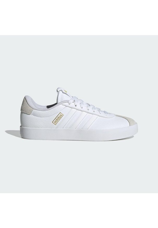 Adidas - Buty VL Court 3.0. Kolor: biały, szary, wielokolorowy. Materiał: skóra, syntetyk