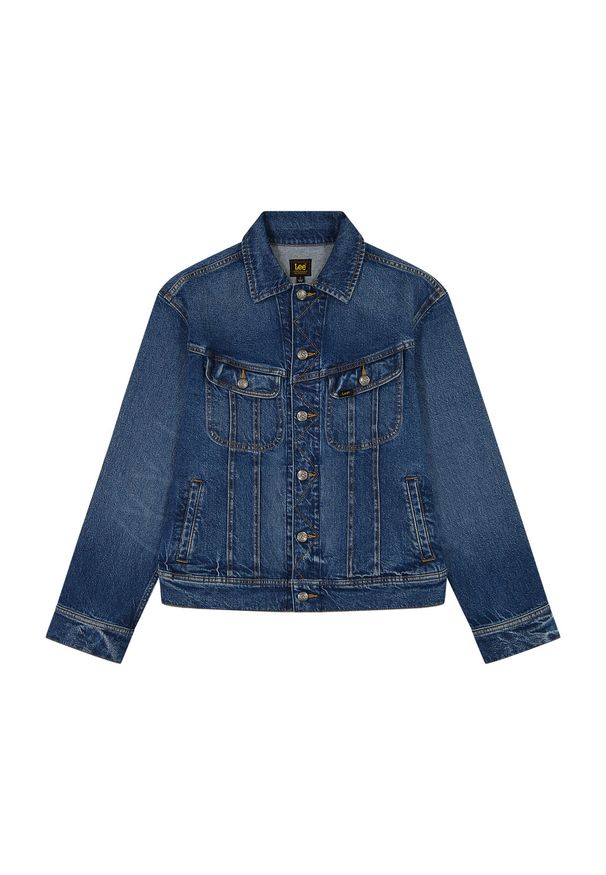 Lee - DAMSKA KURTKA JEANSOWA LEE LOOSE RIDER JACKET TUMBLING SKY 112363482. Materiał: jeans