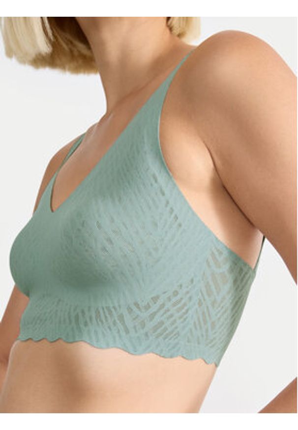 Sloggi Biustonosz top Zero Feel Bliss 10219598 Zielony. Kolor: zielony. Materiał: syntetyk