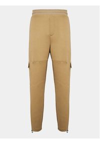 Hugo Spodnie dresowe 50493044 Beżowy Relaxed Fit. Kolor: beżowy. Materiał: bawełna #5