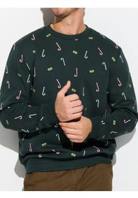 Sinsay - Bluza z motywem świątecznym - zielony. Kolor: zielony. Styl: wizytowy