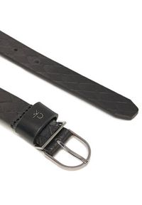 Calvin Klein Pasek Damski Ck Metal Round Buckle 2.5_Braid K60K613152 Czarny. Kolor: czarny. Materiał: skóra #3