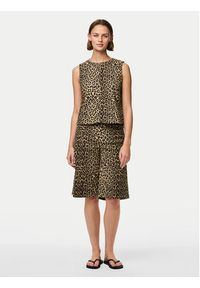 Pieces Bluzka Salume 17158200 Brązowy Relaxed Fit. Kolor: brązowy. Materiał: bawełna, syntetyk #5