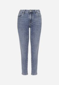 Born2be - Niebieskie Jeansy o Dopasowanym Kroju z Regularnym Stanem Tolinndea. Okazja: na co dzień. Kolor: niebieski. Styl: elegancki, casual #4
