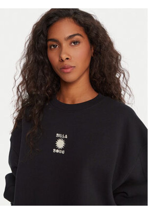 Billabong Bluza So Sunny EBJFT00155 Czarny Oversize. Kolor: czarny. Materiał: bawełna