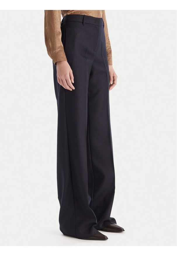 Marella Spodnie palazzo Renoir 2523136082 Granatowy Wide Leg. Kolor: niebieski. Materiał: wełna