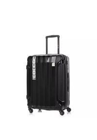 SWISSBAGS - Walizka na kółkach SwissBags Tourist czarna - średnia 74-90 l. Kolor: czarny. Materiał: materiał. Wzór: napisy. Styl: klasyczny, elegancki #1