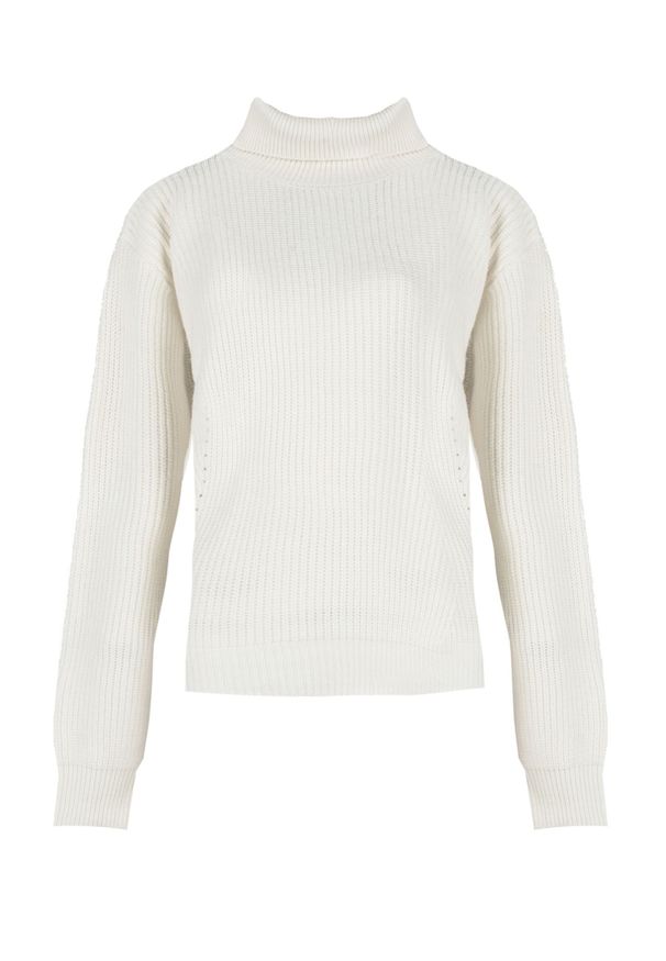 Silvian Heach Sweter | CVA22045LU | Kobieta | Kremowy. Typ kołnierza: golf. Kolor: kremowy. Materiał: nylon, wiskoza, poliester, wełna, akryl. Wzór: ze splotem