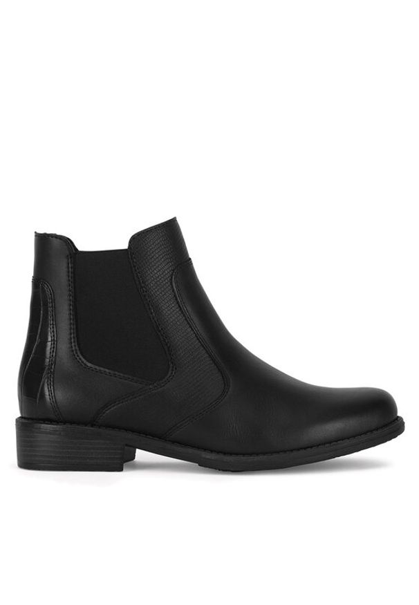 Remonte Botki D0F70-01 Czarny. Kolor: czarny. Materiał: skóra