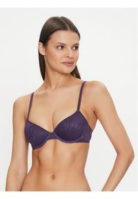 Calvin Klein Underwear Biustonosz z fiszbiną 000QF6875E Fioletowy. Kolor: fioletowy. Materiał: syntetyk