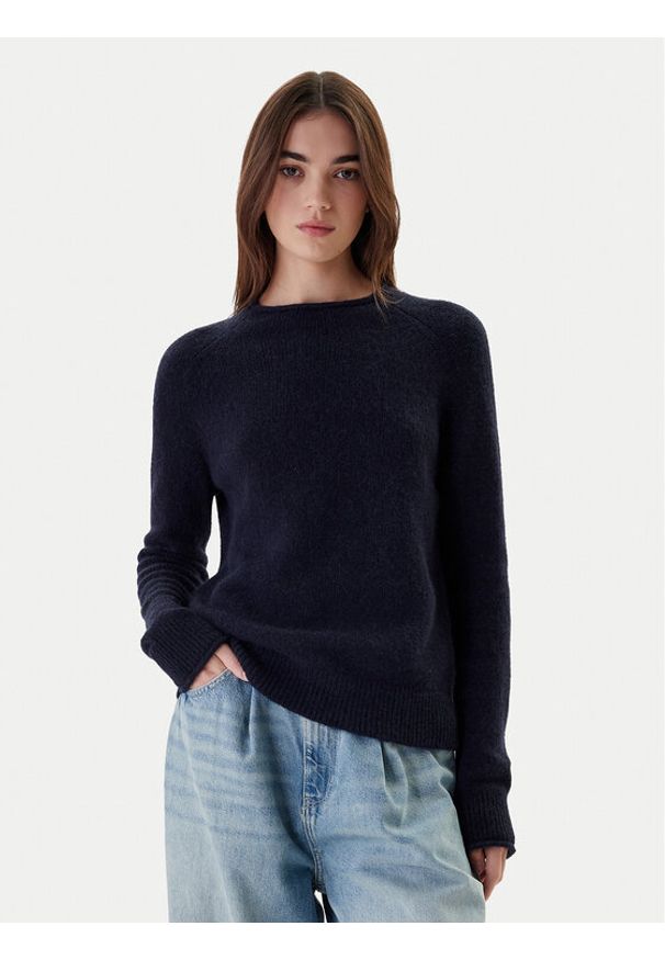 BOSS Sweter C_Fesperanasy 50548930 Granatowy Regular Fit. Kolor: niebieski. Materiał: wełna