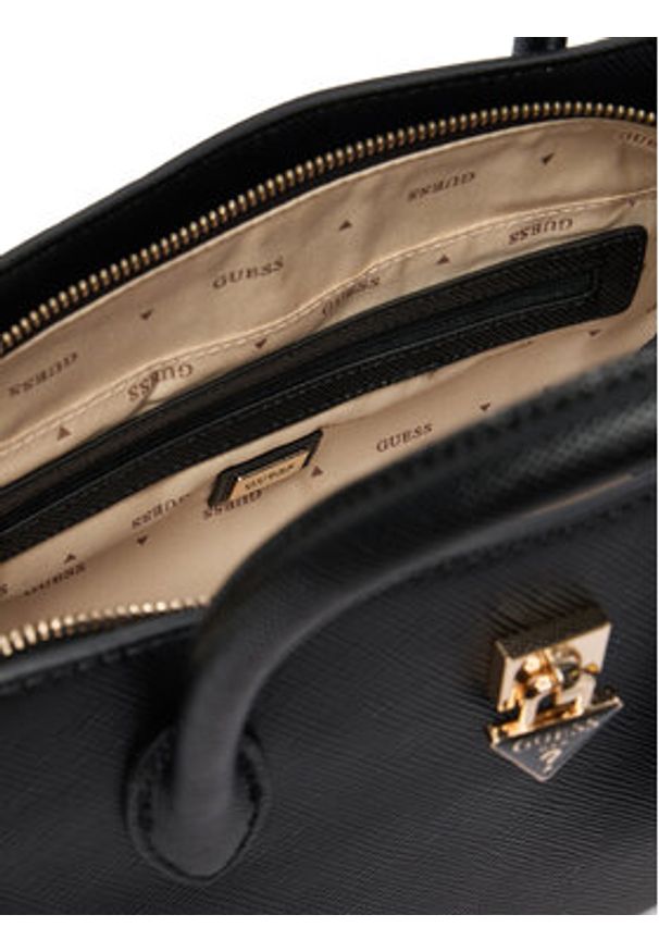 Guess Torebka Patsie HWZG99 19060 Czarny. Kolor: czarny. Materiał: skórzane