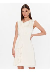 DKNY Sukienka koktajlowa DD2K2383 Écru Regular Fit. Materiał: syntetyk. Styl: wizytowy #1