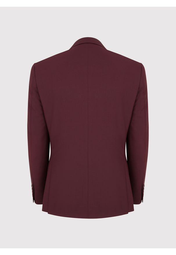 Pako Lorente - PAKO LORENTE – Marynarka garniturowa w kolorze burgundowym. Okazja: na ślub cywilny, na wesele. Kolor: czerwony. Materiał: wełna, poliester. Wzór: gładki. Styl: młodzieżowy