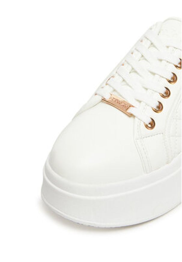 DeeZee Sneakersy AM25237-D Biały. Kolor: biały. Materiał: skóra