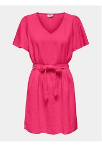 JDY Sukienka letnia Say 15321189 Różowy Regular Fit. Kolor: różowy. Materiał: len, wiskoza. Sezon: lato