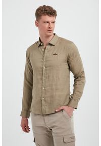 Aeronautica Militare - Koszula męska lniana AERONAUTICA MILITARE. Materiał: len #1