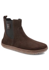 Czekoladowe Botki Armodo Wygodne Buty Damskie Barefoot. Okazja: na co dzień. Kolor: brązowy. Materiał: welur. Sezon: zima, jesień. Styl: casual