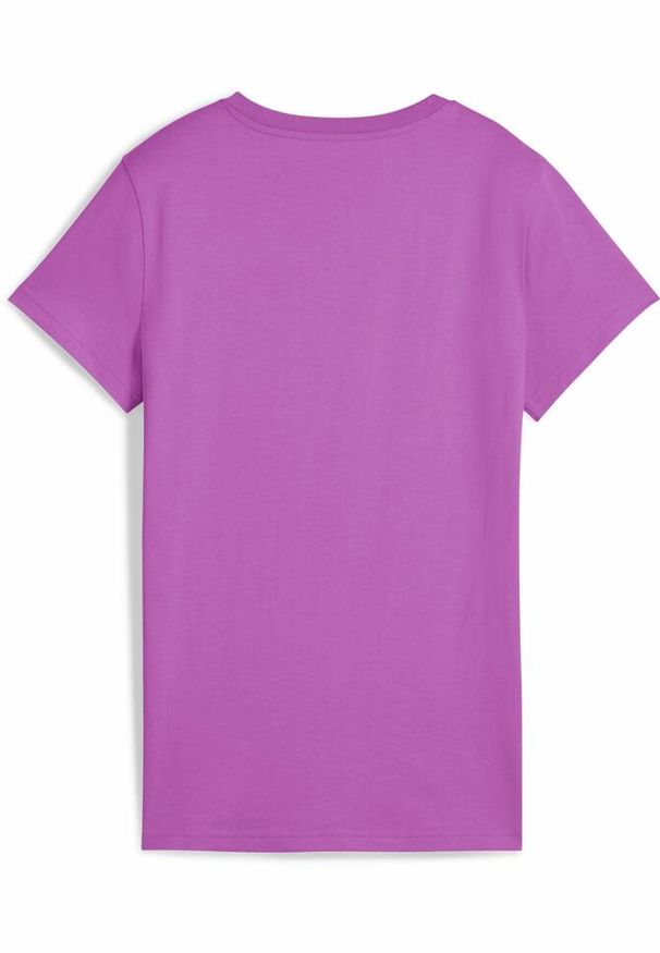 Puma - Damska koszulka ESS ELEVATED PUMA Wild Berry Purple. Kolor: fioletowy. Wzór: aplikacja, haft
